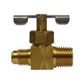 Midland Metal Needle Valve, 14 Nominal, Male Flared x MIP End Style, 150 psi Pressure, Brass Body, 138 L Dimen 46029